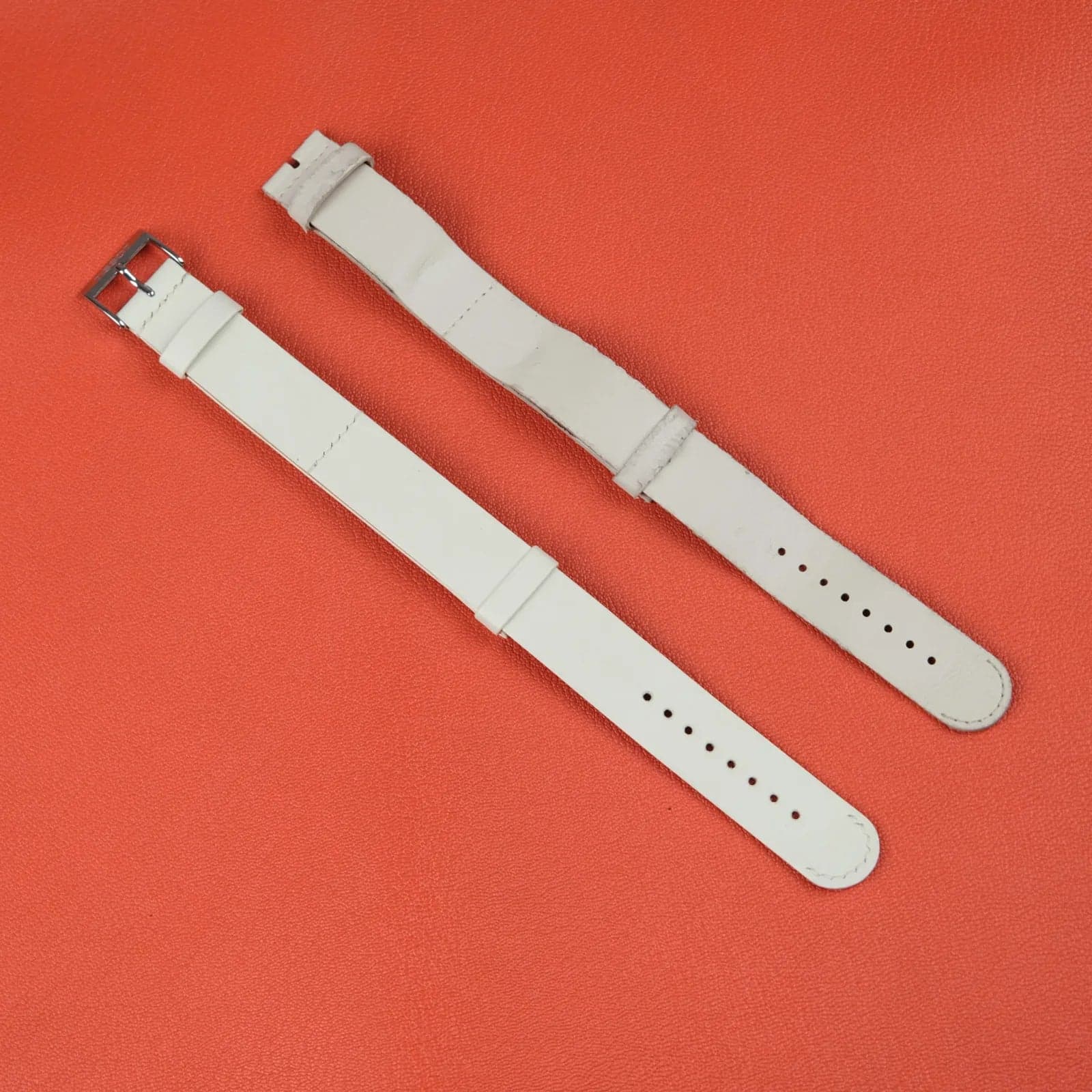 White Calf Leather Watch Strap
