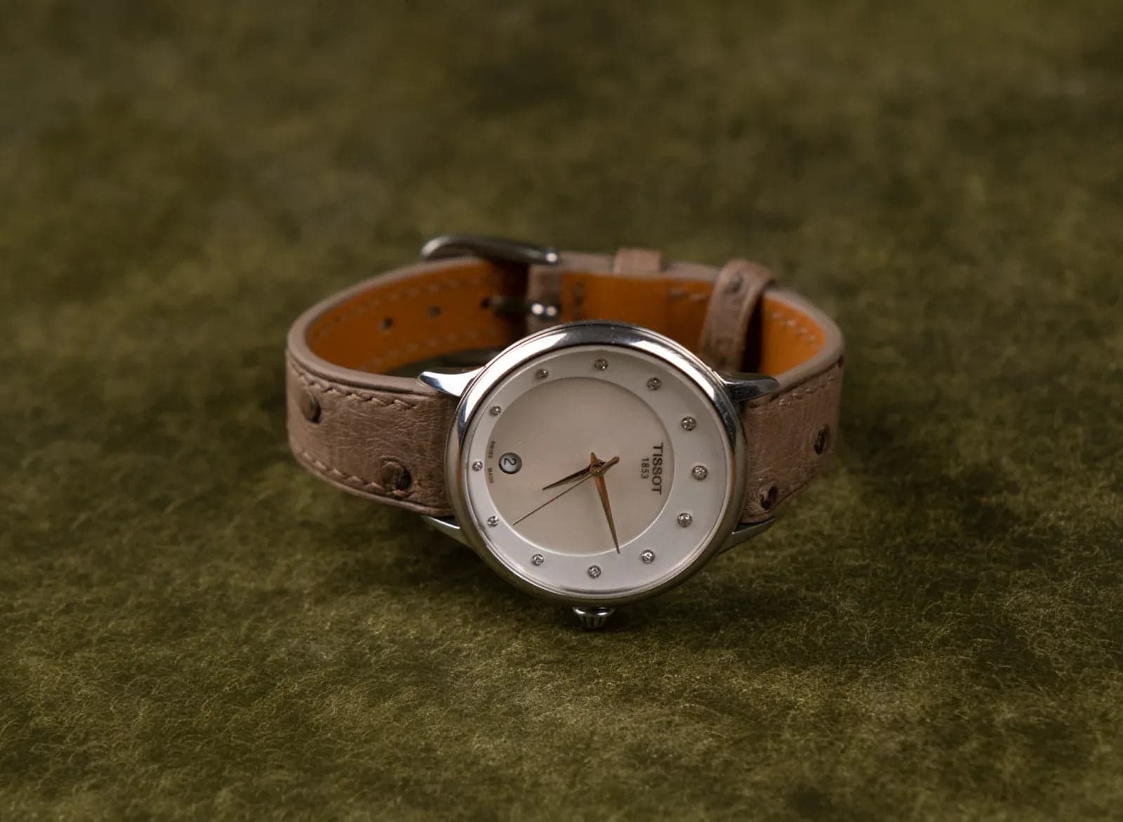 Ostrich leather watch straps