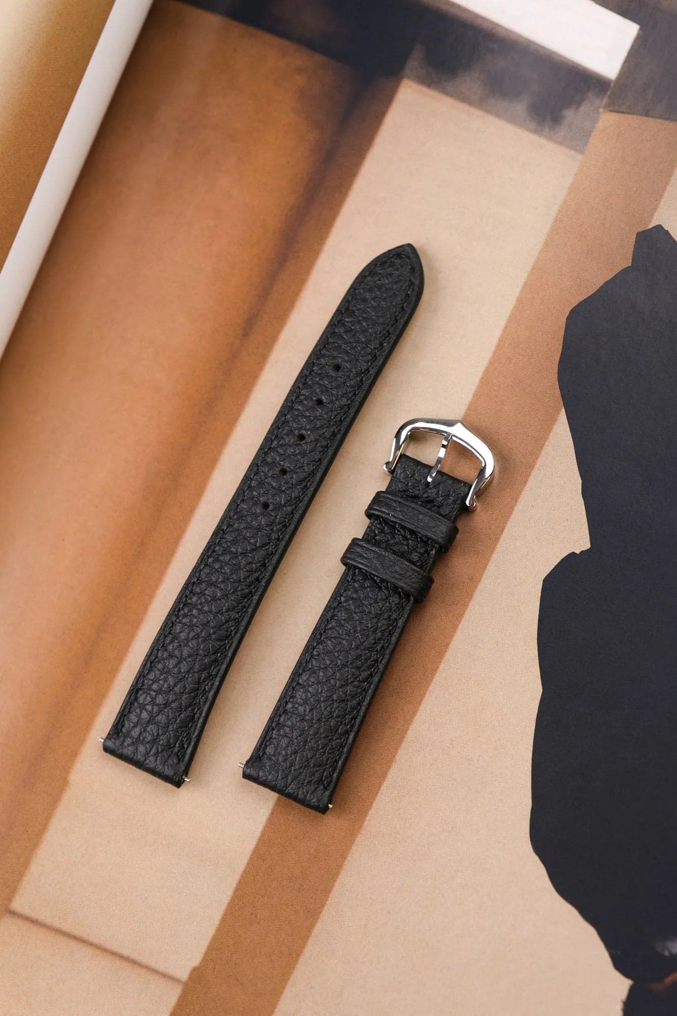 Black Calf Leather Watch Strap
