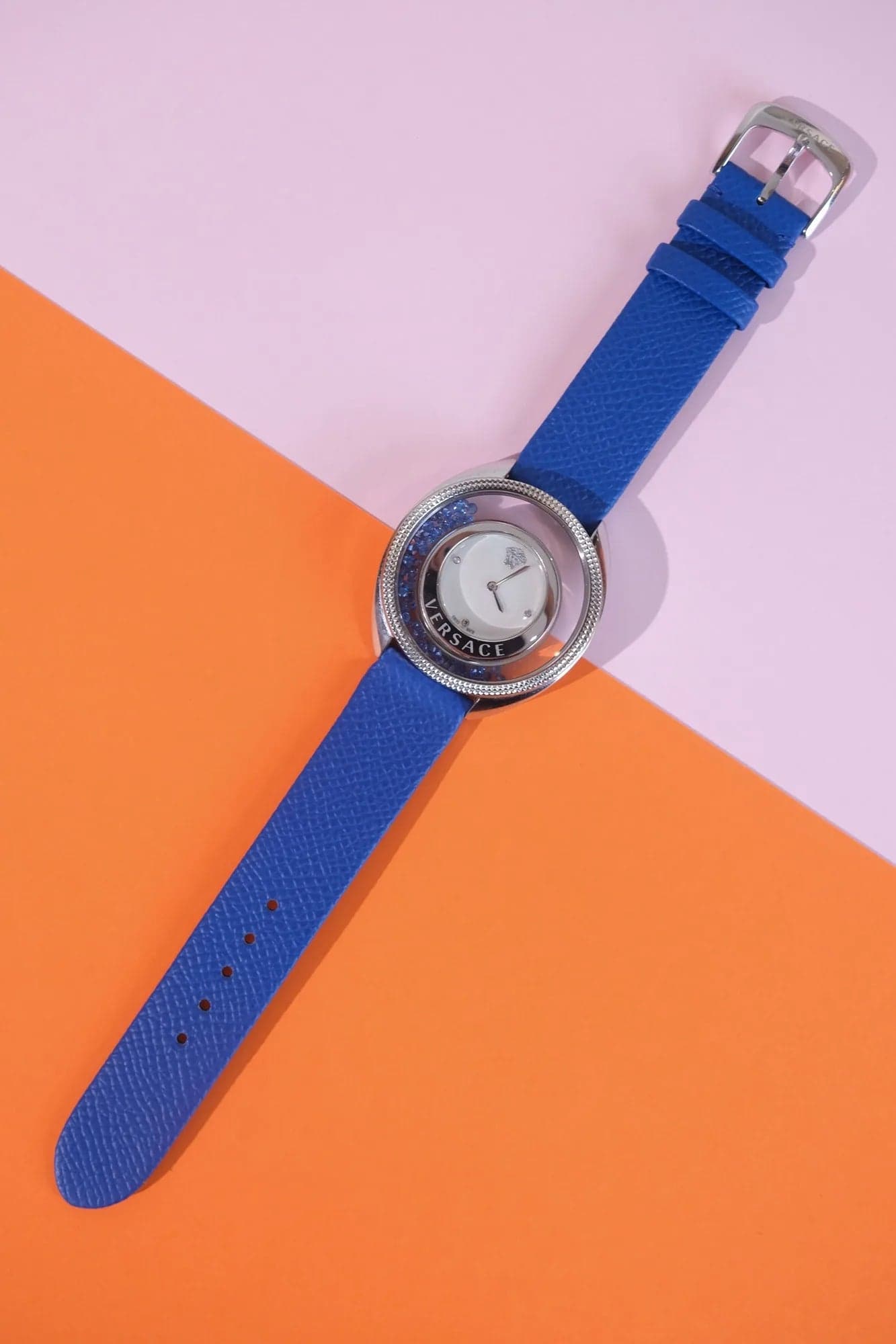 Blue Epsom Calf Leather Watch Strap