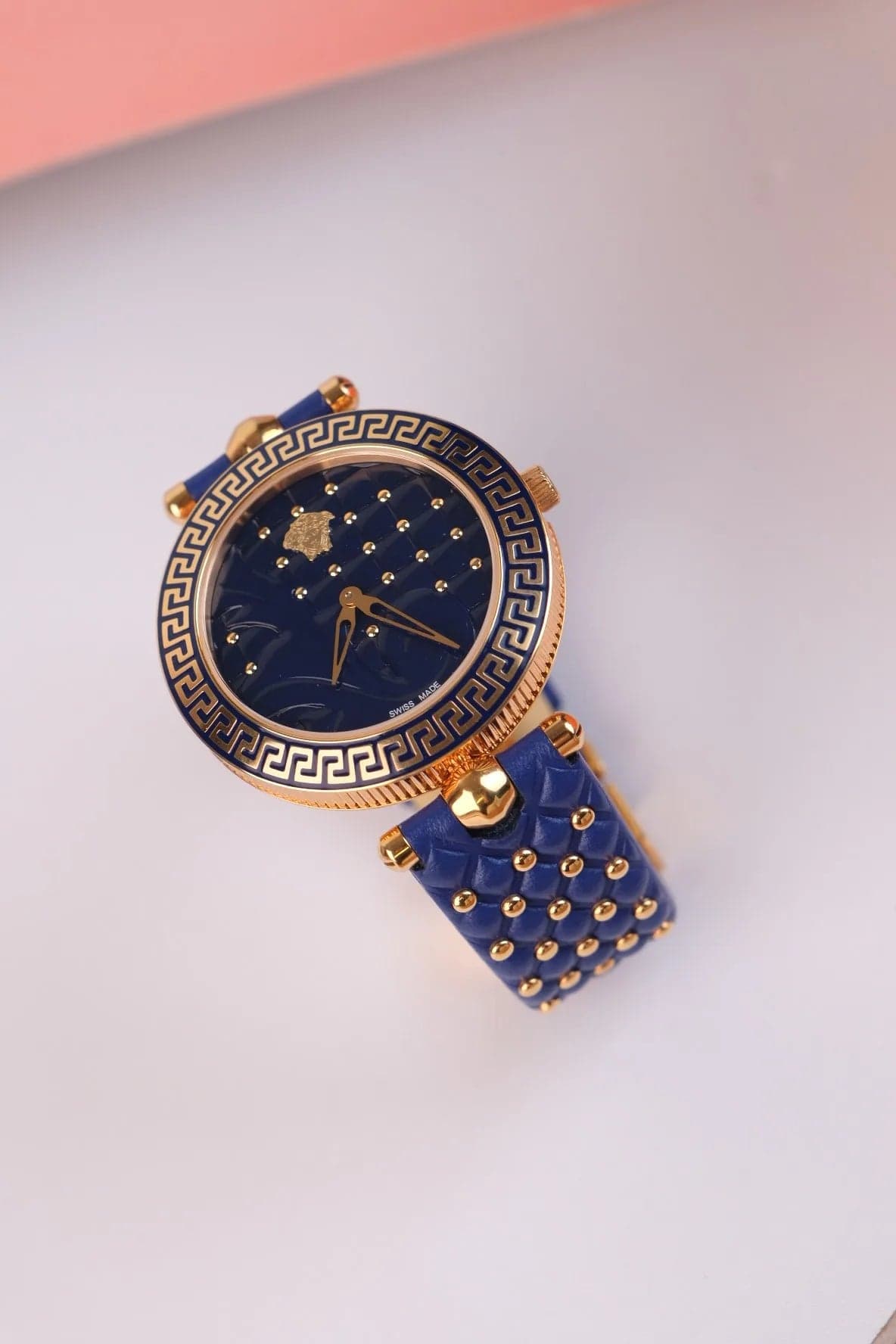 Blue Calf Leather Watch Strap
