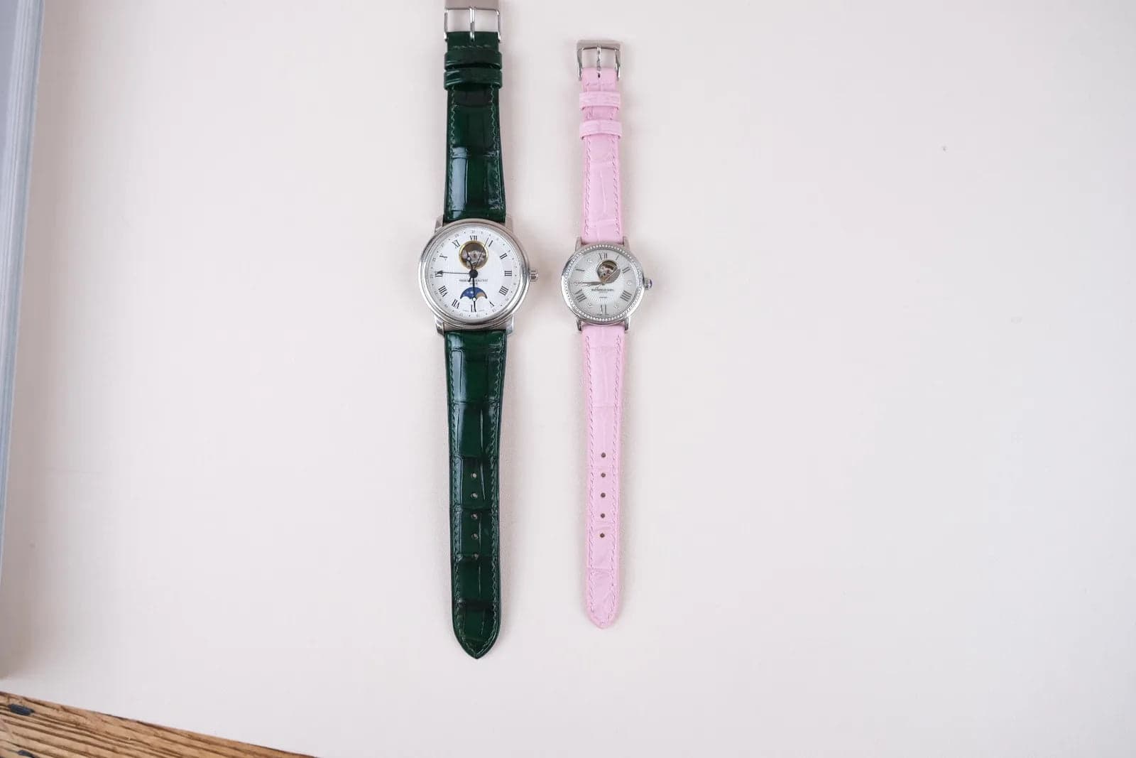Dual Strap Set – Green Alligator Leather Watch Strap