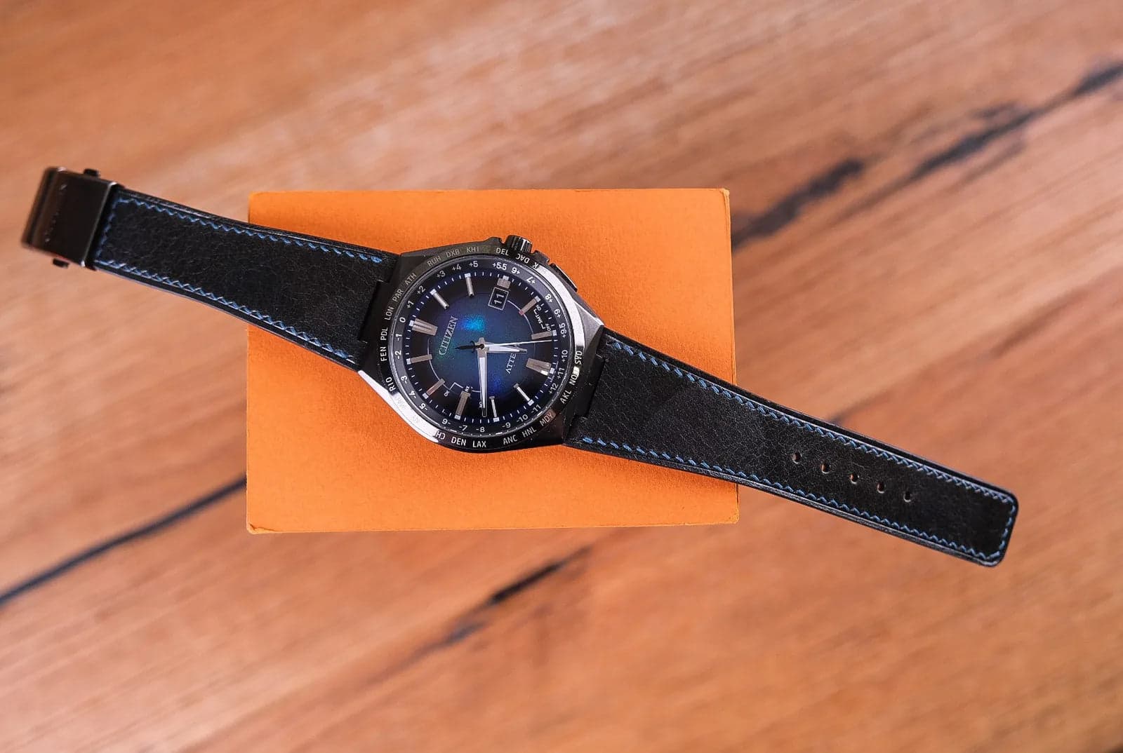 Black Calf Leather Watch Strap