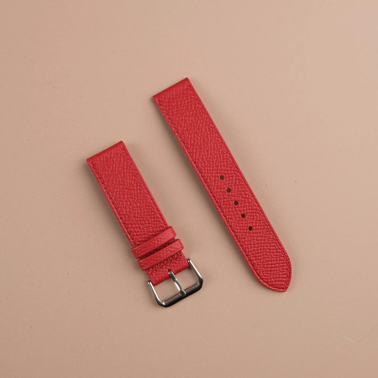 Red Epsom Calf Leather Watch Strap