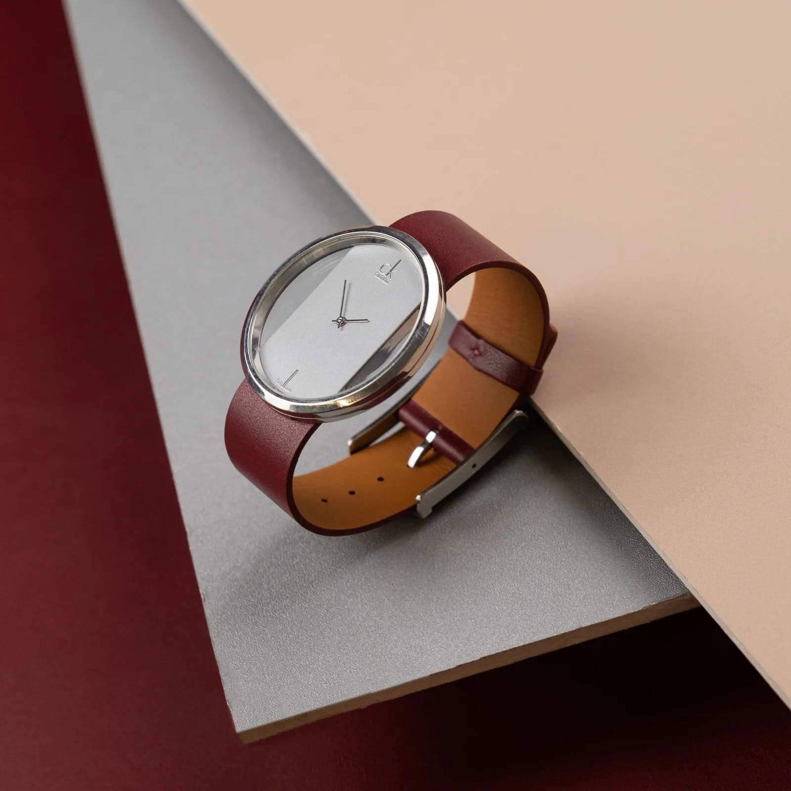 Red Calf Leather Watch Strap