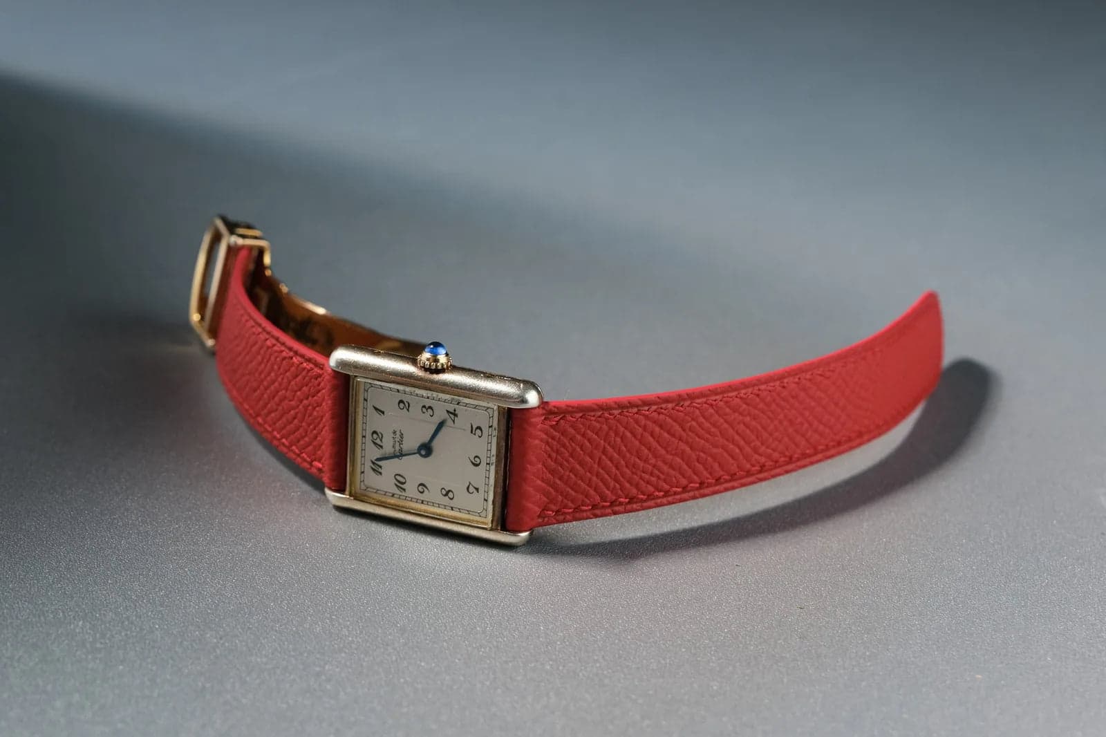Red Epsom Calf Leather Watch Strap