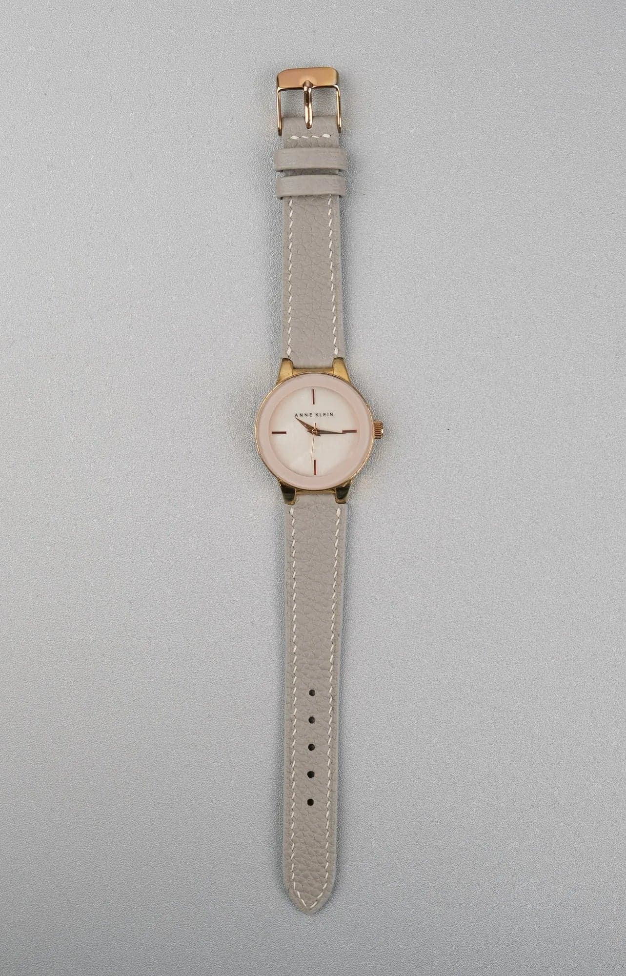 Grey Togo Leather Watch Strap
