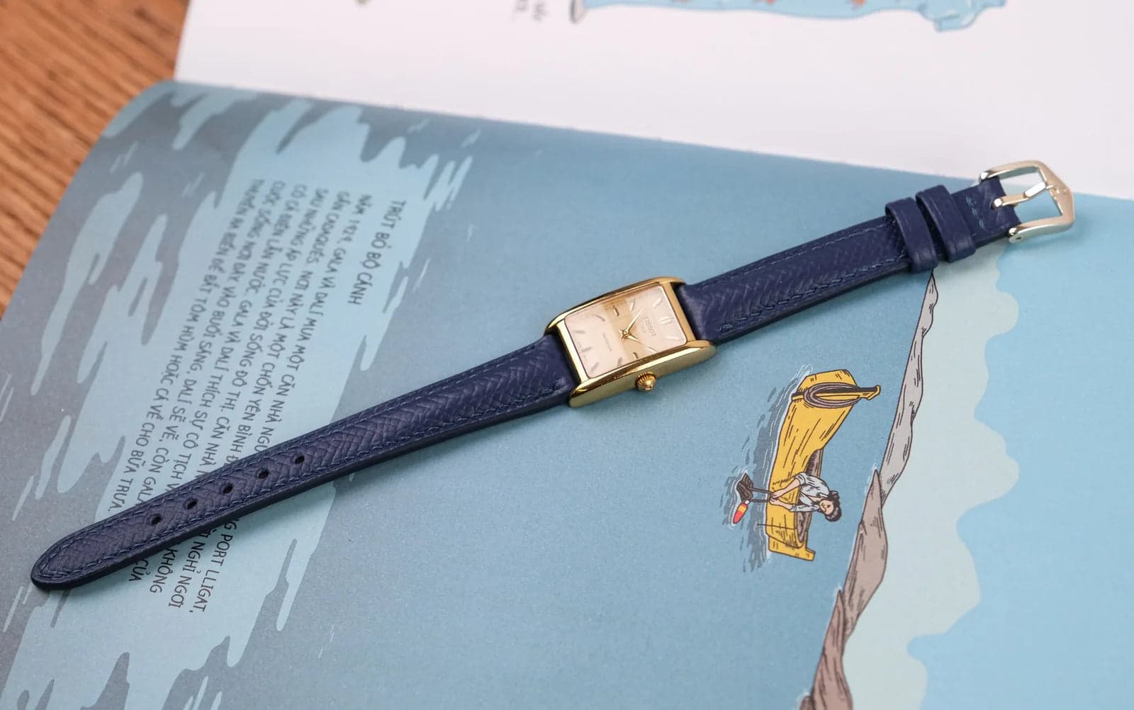 Blue Epsom Calf Leather Watch Strap