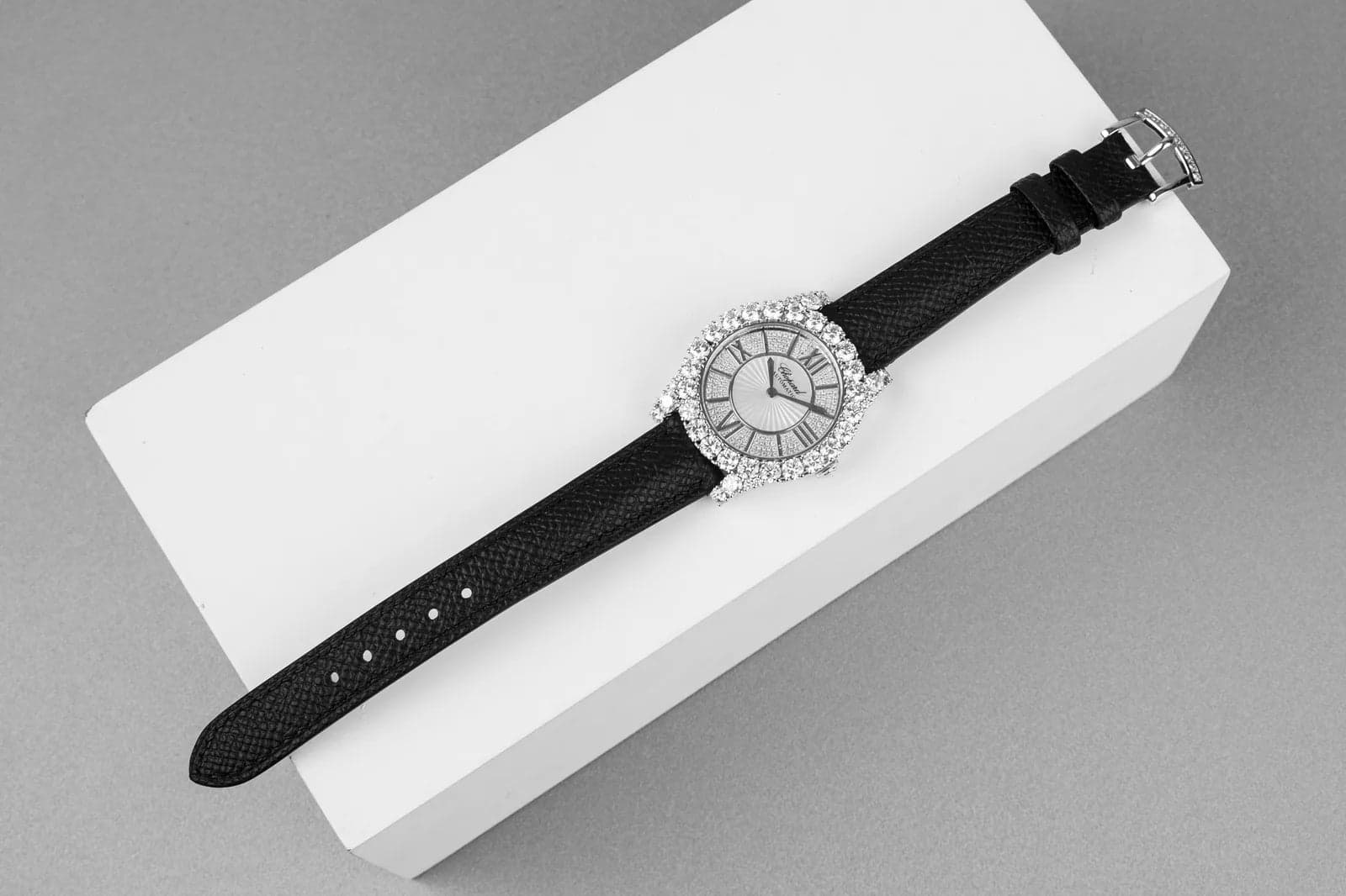 Black Epsom Calf Leather Watch Strap
