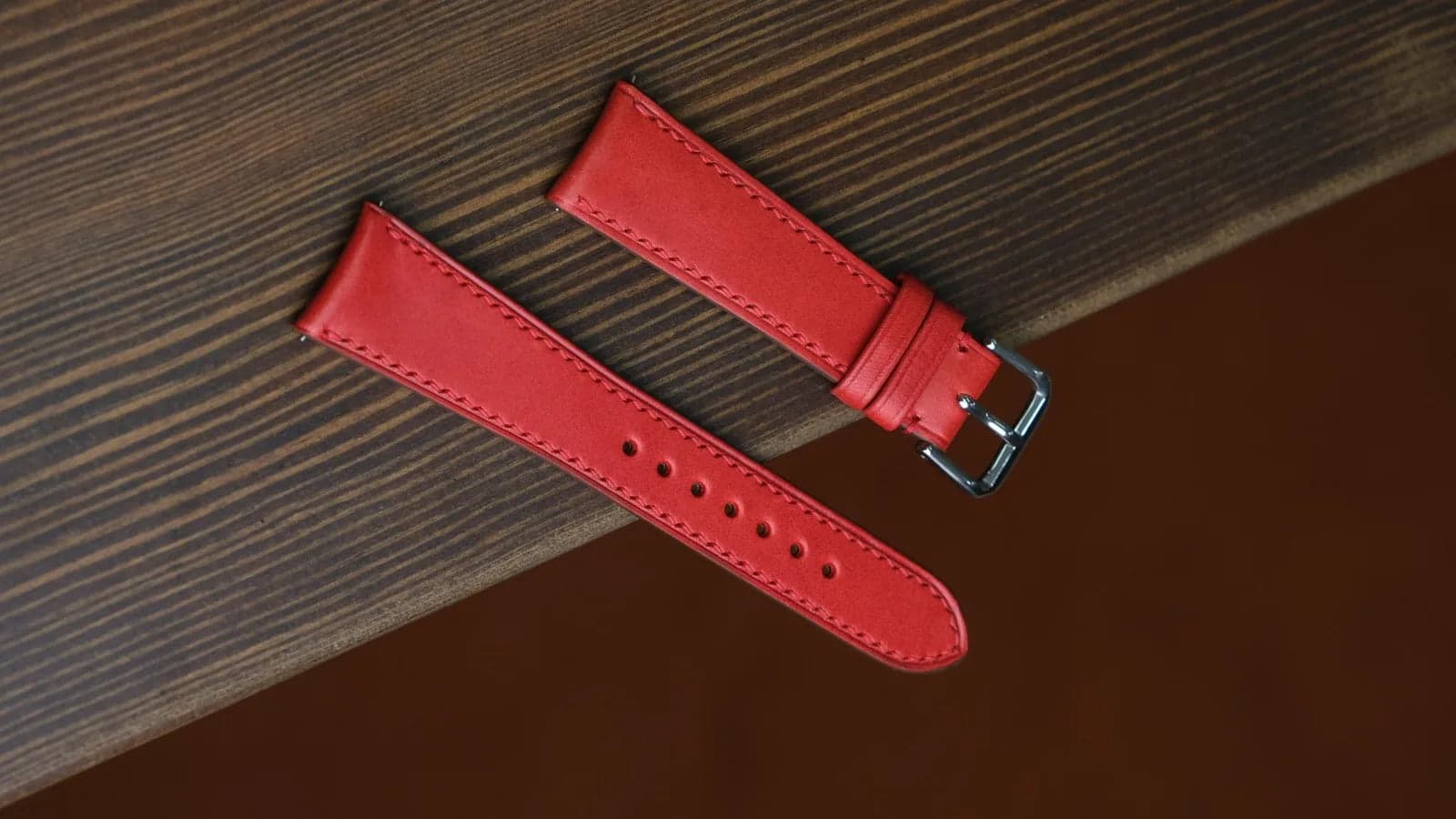 Red Buttero Leather Watch Strap