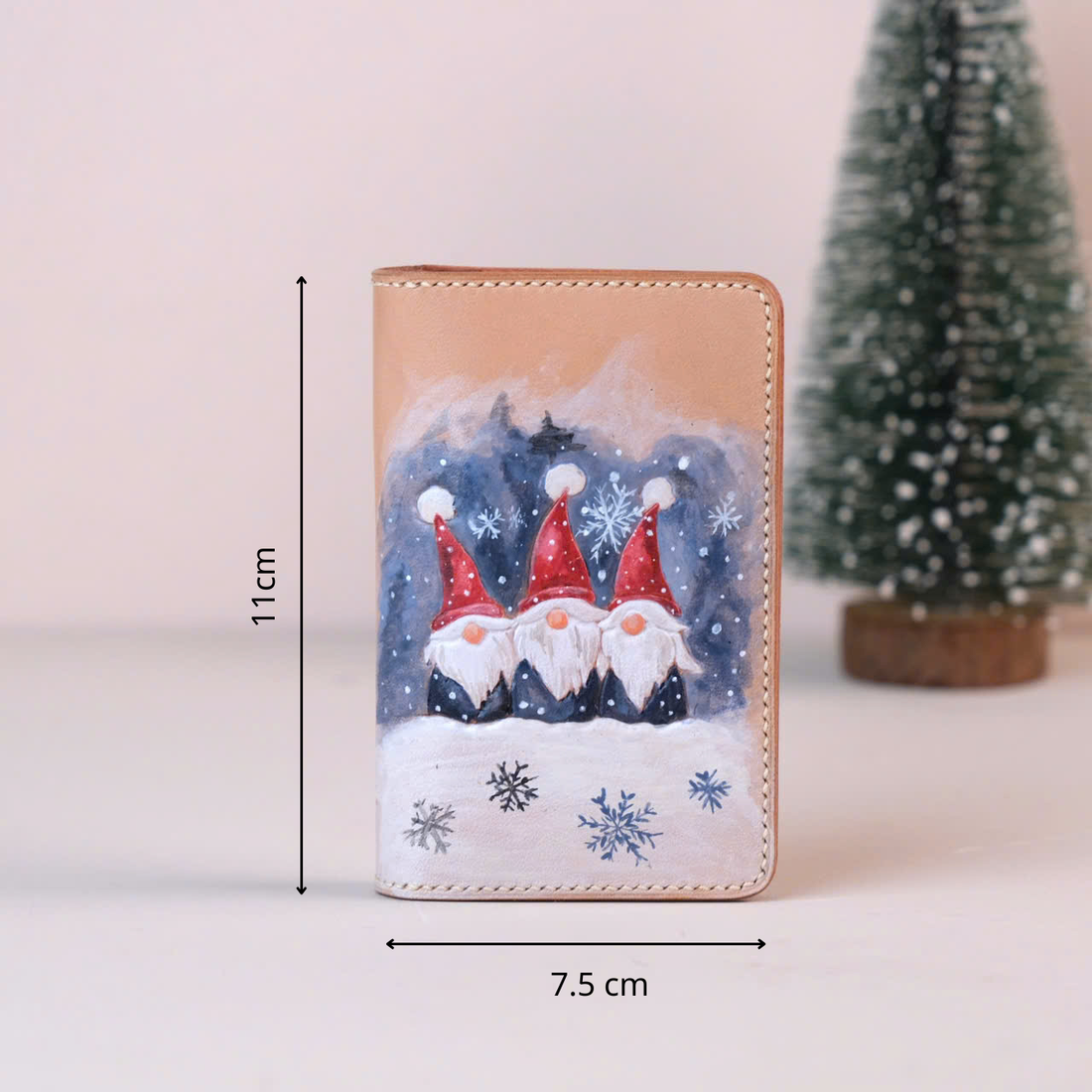 Hand - Carving Leather Wallet, Noel Wallet