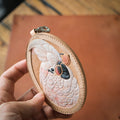 Cockatoo in Sunglasses Hand-Carved Leather Bag Charm