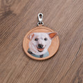 Hand-Carved Pet Portrait Leather Bag Charm from Your Photo