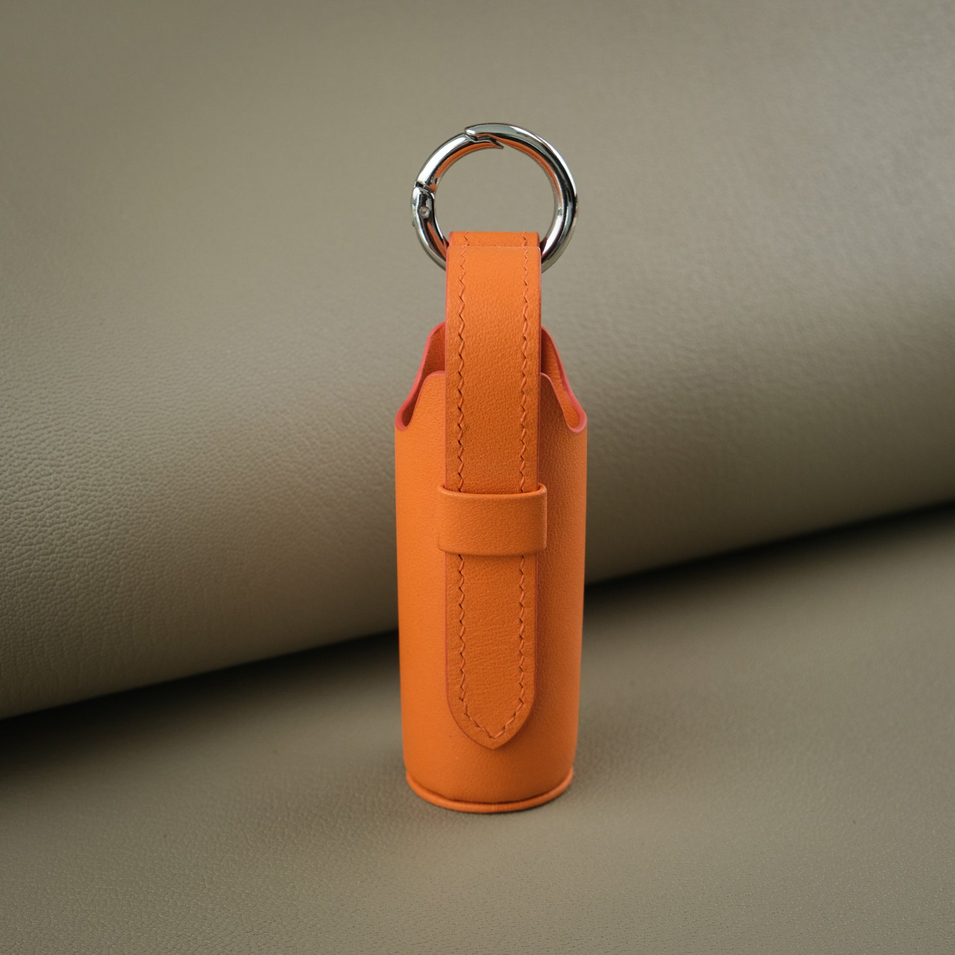 Handmade Leather Lipstick Case Bag Charm, Personalised
