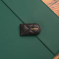 Quilted Leather Money Clip with Personalized Name Plate