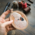 Cockatoo in Sunglasses Hand-Carved Leather Bag Charm
