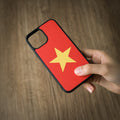 Vietnam Flag Leather Phone Case - Red Cowhide, iPhone 13 mini