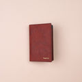 Pueblo Leather Vertical Card Wallet with ID Window, Bordeaux