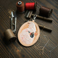 Cockatoo in Sunglasses Hand-Carved Leather Bag Charm