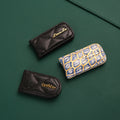 Quilted Leather Money Clip with Personalized Name Plate