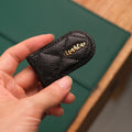 Quilted Leather Money Clip with Personalized Name Plate