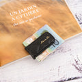 Money Clip with Gold Name Script, Two Leathers