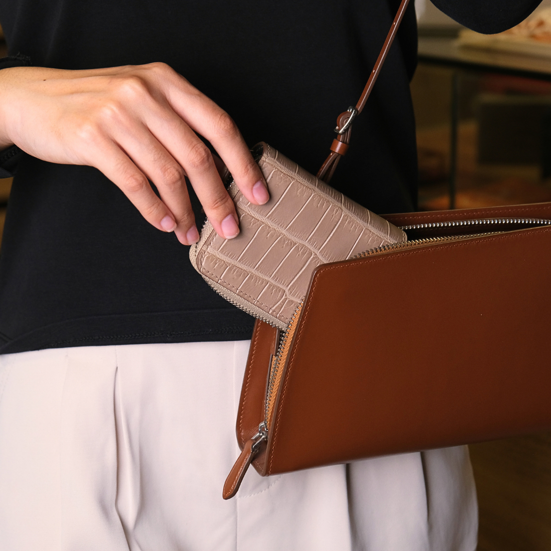 Zipper Wallet - Alligator Leather