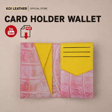 Leather Card Holder Wallet Patterns | Card Holder Wallet PDF | Card Holder Wallet pattern + Video Tutorial