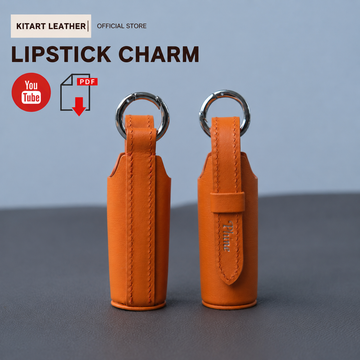 Leather Lipstick Charm Cover Patterns | Lipstick Charm Cover PDF | Lipstick Charm Cover pattern + Video Tutorial