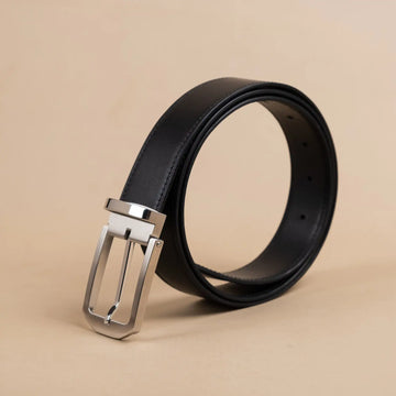 Genuine Cowhide Leather Belt with Metal Buckle