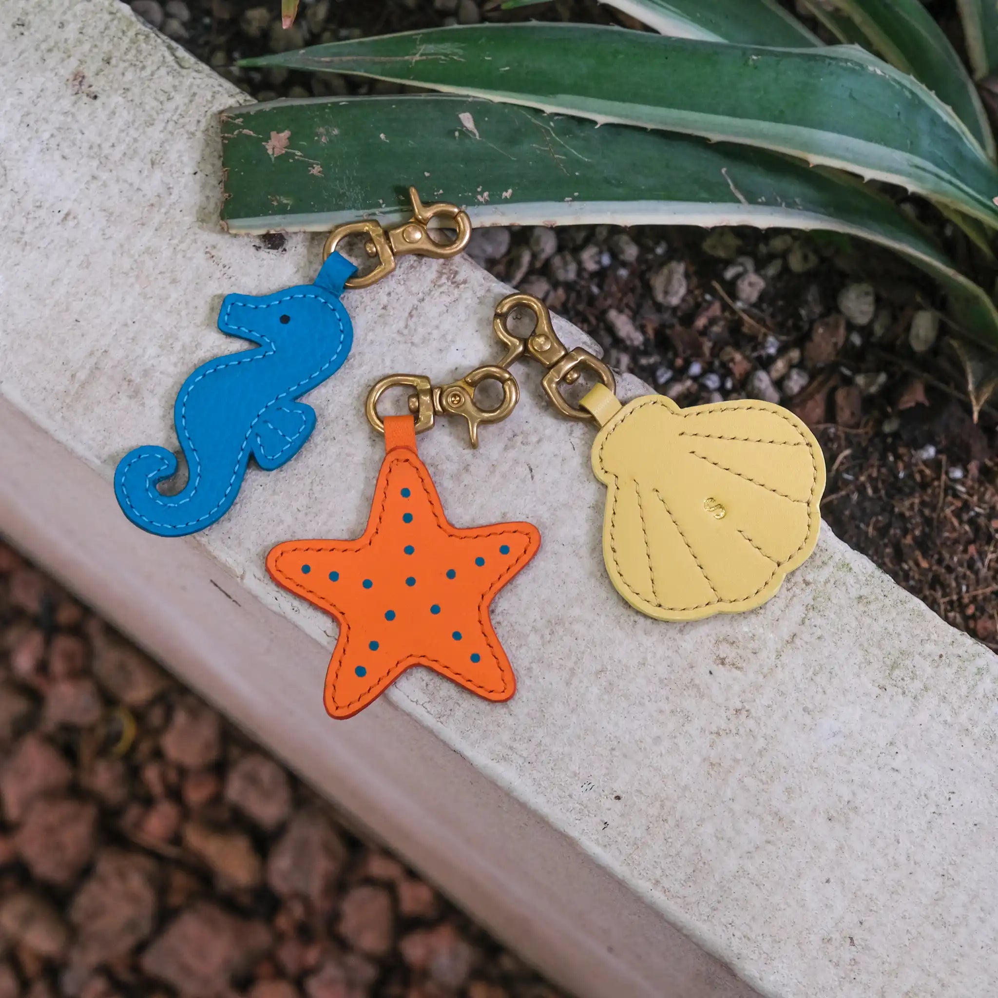 Sea Collection Charm - Leather Handbag Charm and Keychain