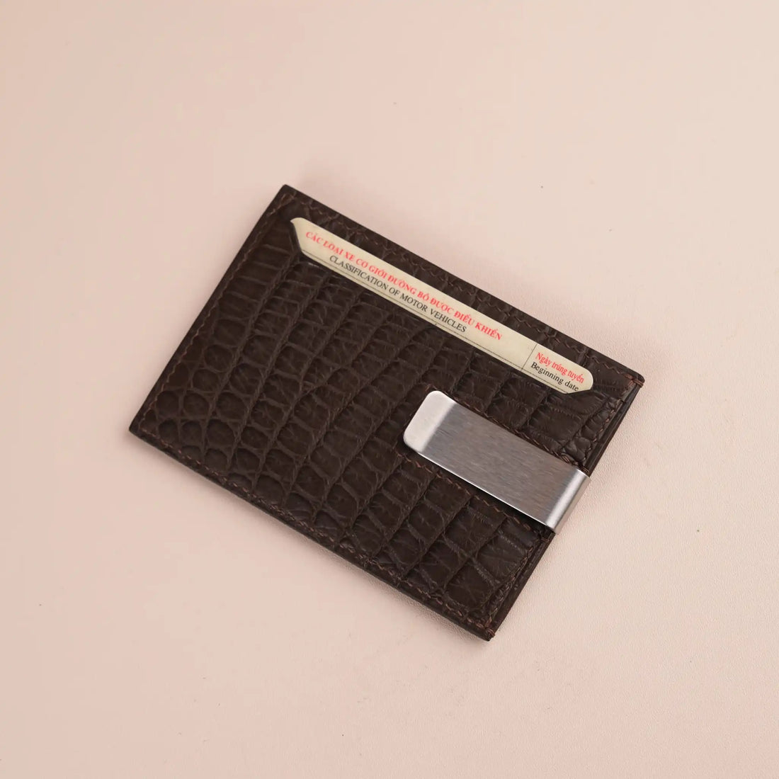 Slim Wallet - Crocodile Leather