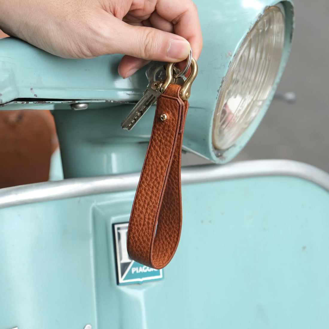 Leather Keychain - Vintage