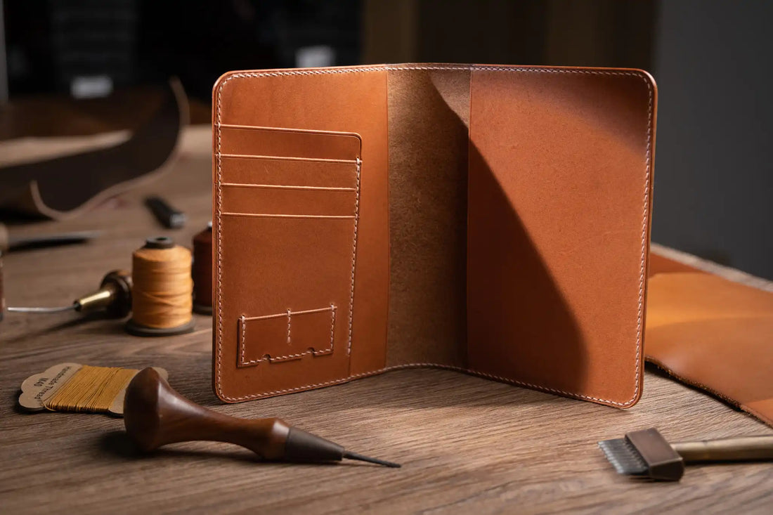 Hand-Carved Leather Passport Cover