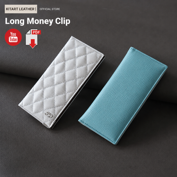 Leather Long Money Clip Patterns | Long Money Clip PDF | Long Money Clip pattern + Video Tutorial