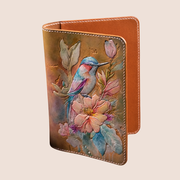 Hand-Carved Leather Passport Cover