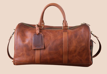 Waxy Dufle Bag Brown