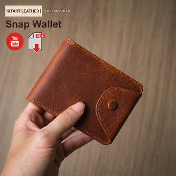 Leather a | Snap Wallet  PDF | Snap Wallet pattern + Video Tutorial