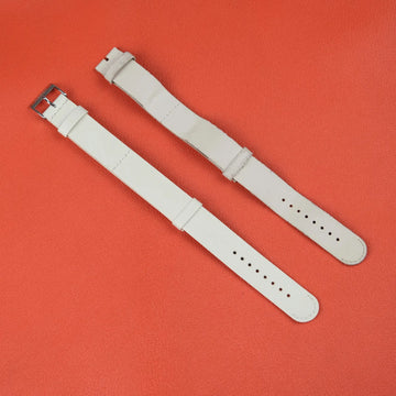White Swift Calf Leather Watch Strap