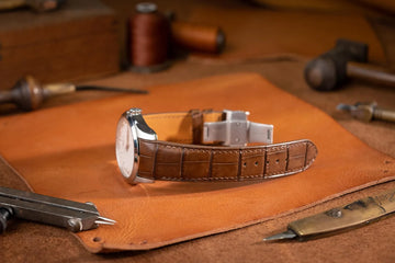 Brown Crocodile Leather Watch Strap
